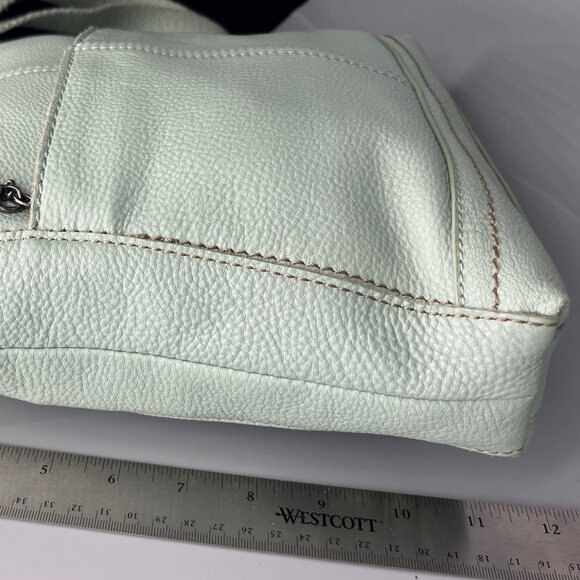 THE SAK LUCIA PASTEL GREEN PEBBLE LEATHER W/BLACK METAL TONE HARDWARE CROSSBODY - Picture 4 of 10